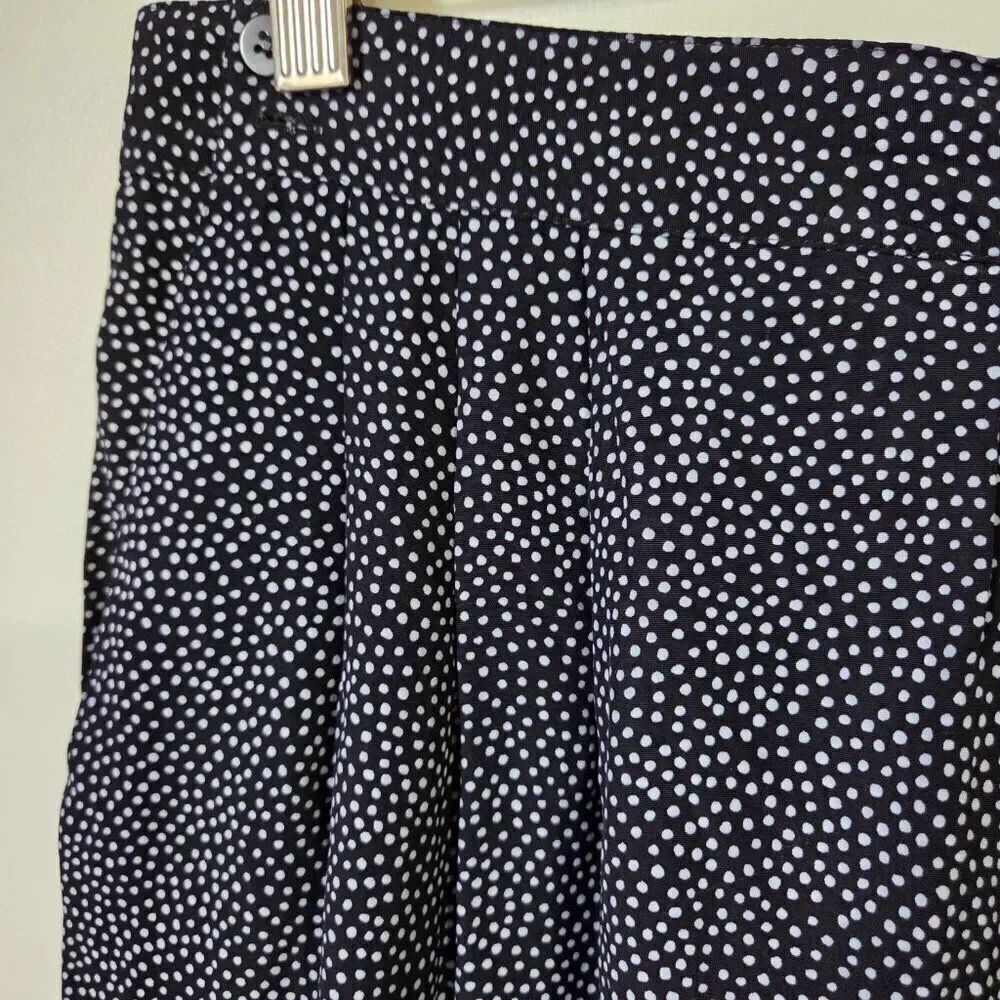 EUC CHAUS PETITES WIDE LEG DOTTED PLEATED SOFT PANTS SIZE 14 - Picture 7 of 16